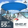 KNOX Universal 3 Bow Bimini Tops for Boats with Detachable Mesh