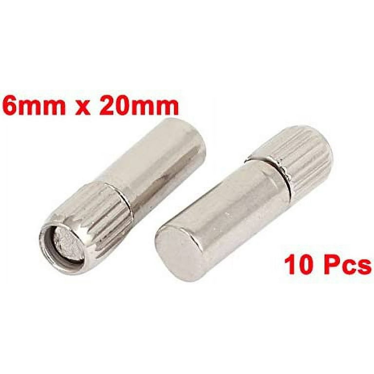 Delatanus 6mm Shelf Pegs,Fit 6mm Diameter Hole Cabinet Furniture Spoon Shape Support Pins for Shelves Nickel Plated(40 Pieces)
