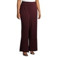 thumbnail image 4 of Heart N' Crush Plus Size Solid Wide Leg Pants with Foldover Waist, 4 of 6