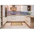 thumbnail image 6 of Ahgly Company Machine Washable Indoor Rectangle Abstract Chrome Gold Yellow Area Rugs, 2' x 4', 6 of 7