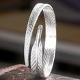 thumbnail image 2 of opvise Women Vintage Simple Angel Feather Bangle Adjustable Opening Cuff Bracelet, 2 of 8
