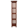 thumbnail image 5 of Mission 60-Inch Tall Wood Bookcase – 4-Tier Bookshelf with 2 Adjustable Shelves, 5 of 8
