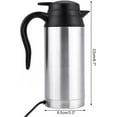 thumbnail image 2 of Hervidor eléctrico de acero inoxidable de 750 ml, 12 V, calentamiento automático, calentamiento rápido, taza eléctrica, termo de viaje para viajes largos en coche., 2 of 5
