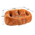 thumbnail image 7 of Bean Bag Chair, Comfy Lazy Sofa with High-Density Foam and 2 Pillows, Large Lounger Bean Bag Chair Couch for Living Room Bedroom Dorm Apartment, Orange, 7 of 7