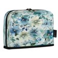 thumbnail image 2 of Standing Pencil Case with Base Large Capacity Stationery Pouch Pen Bag with Zipper for Women Men Blue and Green Flowers, 2 of 7