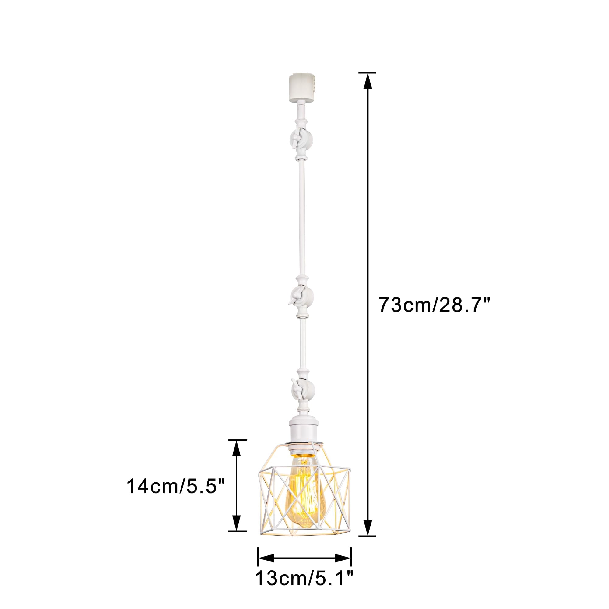 KAYYELAMP 3-Pack Adjustable Angle J-Type Track Mount Lighting White Metal Hollow Shade Minimalist Style E26 Track Lamp For Home Decor Background Gallery Store(No Track, Bulb)