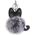 thumbnail image 1 of Llavero de gato de piel artificial esponjosa de primera calidad, colgante de joyería de moda, accesorios para colgar en el bolso de niña, 1 of 3