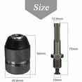 thumbnail image 4 of 3X Portabrocas Sin Llave de 2-13MM con Adaptador de VáStago SDS Plus, Herramienta de Conversión Adaptador de Cambio de Portabrocas de 1 / 2-20UNF, 4 of 5