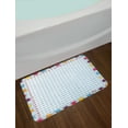 thumbnail image 2 of Educational Bath Mat, Chart with Blue Numbers on Colorful Stars Background Calculation Math Counting, Non-Slip Plush Mat Bathroom Kitchen Laundry Room Decor, 29.5 X 17.5 Inches, Multicolor, Ambesonne, 2 of 2