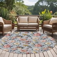 thumbnail image 4 of Round Rugs 6 Ft, Vintage Spring Floral Non Slip Area Rugs for Kitchen Bedroom Entryway, Farmhouse Flowers Blue Vintage Washable Carpet Runner Rug Floor Mats for Bedroom Home Decor, 4 of 8