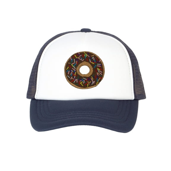 Top Headwear Boys Girls Donut Hat - Youth Snapback Trucker Cap, Navy/White