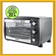 Better Chef IM-251B 20 Liter Full Size Toaster Oven Broiler in Black and Silver