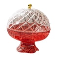 thumbnail image 1 of Frutero, bombonera con tapa, decoración de mesa elevada, recipiente decorativo para aperitivos Rojo transparente, 1 of 9
