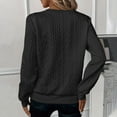 thumbnail image 3 of qucoqpe Women's Long Sleeve V Neck Quarter Zip Pullover Sweater Tops with Pockets 2025 Fall Winter Outfits, 3 of 5