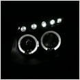 thumbnail image 3 of Dual LED Halo Projector Headlight In Black Housing Clear Lens Made For And Compatible With 2003 - 2007 Infiniti G35 2Dr Coupe 03 04 05 06 07, 3 of 4
