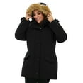 thumbnail image 4 of Soularge Women's Plus Size Windbreaker Insulated Thick Parka Coat (Black, 4X), 4 of 7