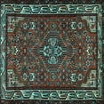 thumbnail image 1 of Ahgly Company Indoor Square Persian Light Blue Traditional Area Rugs, 4' Square, 1 of 4