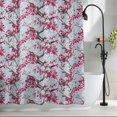 thumbnail image 2 of Spring Flowers Shower Curtain Set, Waterproof Shower Curtains for Bathroom, Chinese Pink Peach Blossoms Branches Washable Fabric Cloth Bath Curtain for Bathtub Decoration with Hooks 54x78 Inches, 2 of 9