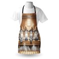 thumbnail image 4 of Cat Apron, Whimsical Scene with Happy Kittens with Funny Wizard Hats in Sauna, Unisex Kitchen Bib with Adjustable Neck for Cooking Gardening, Adult Size, Pastel Brown and Pale Grey, by Ambesonne, 4 of 4