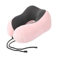thumbnail image 4 of Almohada de viaje Almohada ergonómica de espuma viscoelástica para el cuello Funda extraíble y lavable Cómodo reposacabezas en forma de U Hebilla ajus Rosa, 4 of 9