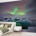 thumbnail image 2 of Peel and Stick Wallpaper Mixed dancing Jokulsarlon lagoon Iceland Modern Art Wall Mural Decor Self Adhesive and Removable 69in x 98in, 2 of 8