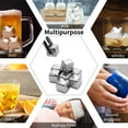 thumbnail image 2 of 18Pcs Metal Ice Cube,Reusable Whiskey Stones,Stainless Steel Ice Cubes,Refreezable Chilling Ice Cubes,Metal Chilling Rocks with Tongs and Drawstring Bag for Whiskey Vodka Juice Milk Soda, 2 of 7