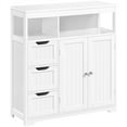thumbnail image 4 of Yaheetech Wooden Bathroom Floor Cabinet with 3 Drawers & 2 Doors, White, 4 of 7