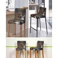thumbnail image 5 of Forest Deer Bar Stool Covers Set of 4, Farmhouse Vintage River Elk Stretch Washable Bar Chair Covers with Backs, Removable Pub Counter Height Chair Cover for Kitchen Dining Room Cafe, 5 of 7