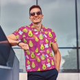 thumbnail image 6 of Balery Green Avocado Printed Men’s Short Sleeve Polo Shirt, Midweight Men's Shirt,Golf Polo shirts -Medium, 6 of 8