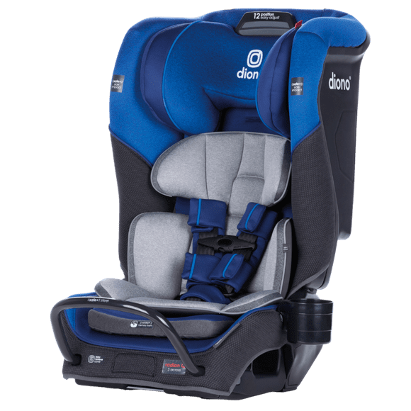 Diono Radian 3QX SafePlus All-in-One Convertible Car Seat, Slim Fit 3 Across, Blue