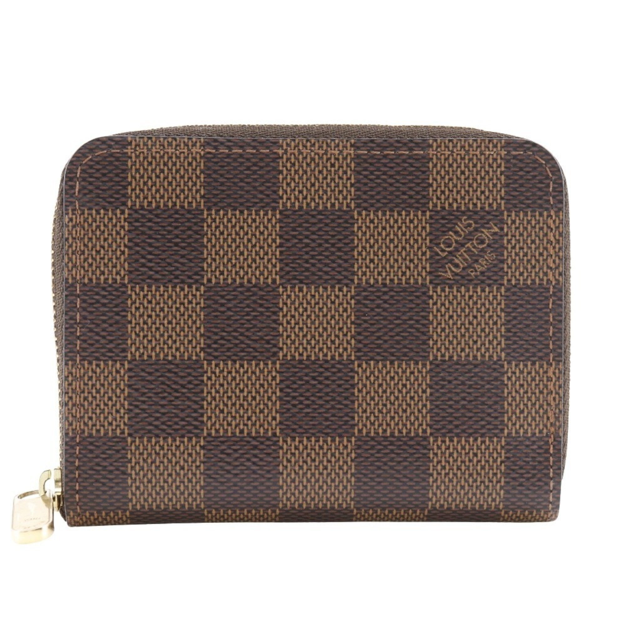 Pre-Owned Louis Vuitton Zippy Coin Purse Case N63070 Damier Canvas