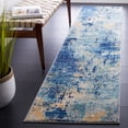 thumbnail image 2 of SAFAVIEH Jasper Neal Abstract Overdyed Runner Rug, Navy/Ivory, 2' x 9', 2 of 8