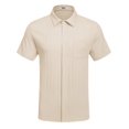 thumbnail image 4 of COOFANDY Mens Casual Shirts Short Sleeve Button Down Shirts Fashion Casual Linen Shirts for Men, 4 of 6