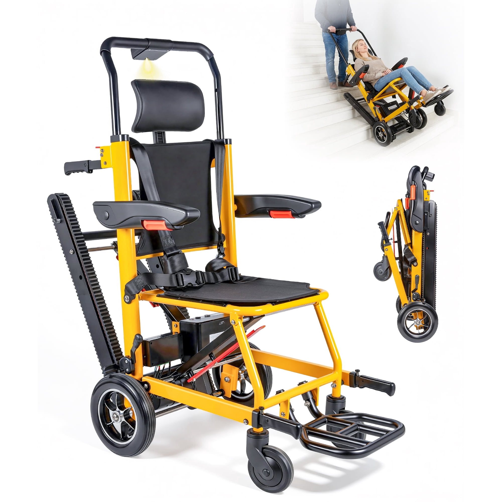 STICCIO Electric Stair Climbing Wheelchair 120w Motor 440 lbs Folding Lift for Elderly