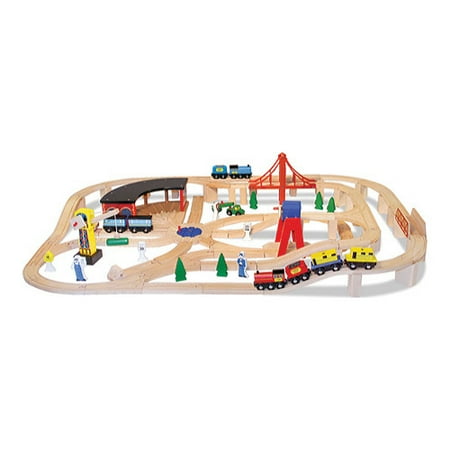 Children\'s Melissa & Doug Wooden Railway Set Natural OSFA - Walmart.com Children\'s Melissa & Doug Wooden Railway Set Natural OSFA - Walmart.com