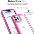 thumbnail image 5 of CoverON For Apple iPhone 13 pro Phone Case, Military Grade Heavy Duty Full Body 3-Layer Shockproof Clear Cover, Pink, 5 of 8