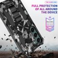 thumbnail image 6 of Allytechgroup Galaxy S24 FE Shockproof Case, Kickstand Camouflage Pattern Design Military Grade Shockproof Compatible with Car Mount Magnetic Back Cover for Samsung Galaxy S24 FE, Black, 6 of 6