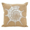 thumbnail image 2 of Saro Lifestyle Spiral Seashell Down Filled Cotton Jute Throw Pillow, 2 of 4