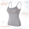 thumbnail image 5 of Women's Camisole with Shelf Bra Adjustable Spaghetti Strap Tank Tops Basic Undershirts Strap Cami Layering Top, 5 of 5