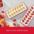 thumbnail image 4 of Rubbermaid, Ice Cube Tray, 6013371 Plastic & Silicone Ice Tray, Red & White, plastic, silicone, great for entertaining and serving, Made for Cold Drink Preparation, 4 of 5