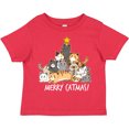 thumbnail image 3 of Inktastic Merry Catmas with Cat Tree and Yellow Star Boys or Girls Toddler T-Shirt, 3 of 5