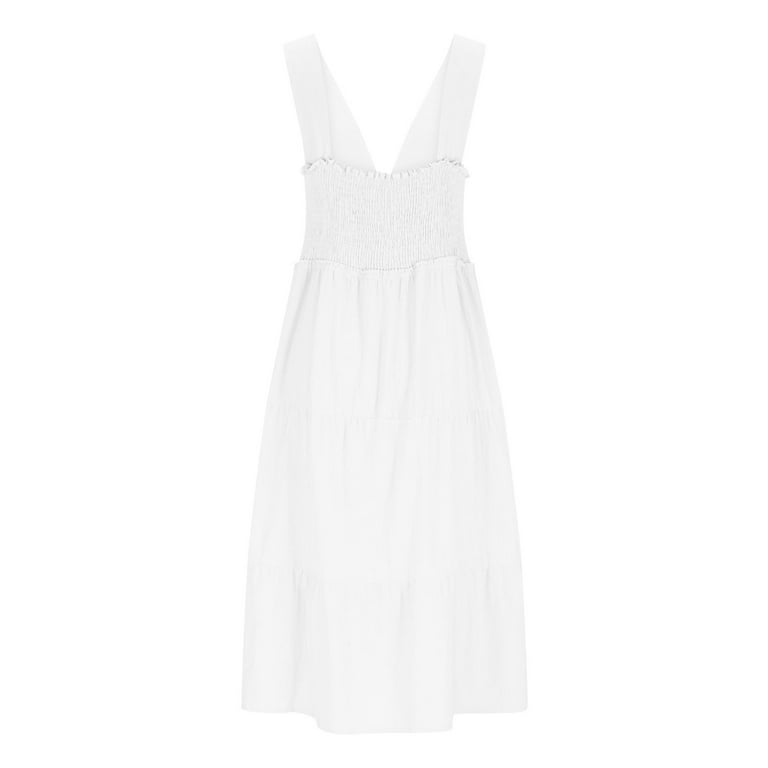 Ygbgbb Women's Velvet Maxi Dress Casual Long Sleeve Crewneck Shirt Dresses Loose Fit Guest Dresses Elegant Cocktail Dress with Pockets White L, Size: