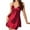 Red, variant on yillto Womens Satin Nightdress Spaghetti Strap Long Silky Cami Nightgowns Sleeveless Comfy Loungewear