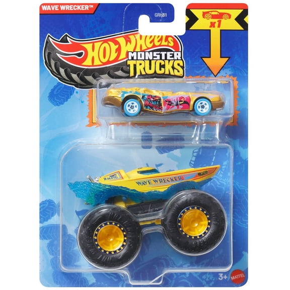 Hot Wheels Monster Trucks Wave Wrecker Diecast Car
