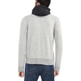 thumbnail image 2 of X RAY JEANS Mens Full-Zip Sweater Jacket With Fluffy Fleece Lined Hood, Oatmeal, S, 2 of 5