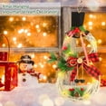 thumbnail image 6 of Deago 16 x 8 Inch Lighted Christmas Wreath Decoration Snowman Wreath with Hat and Bow for Front Door Home Wall Decor (White), 6 of 9