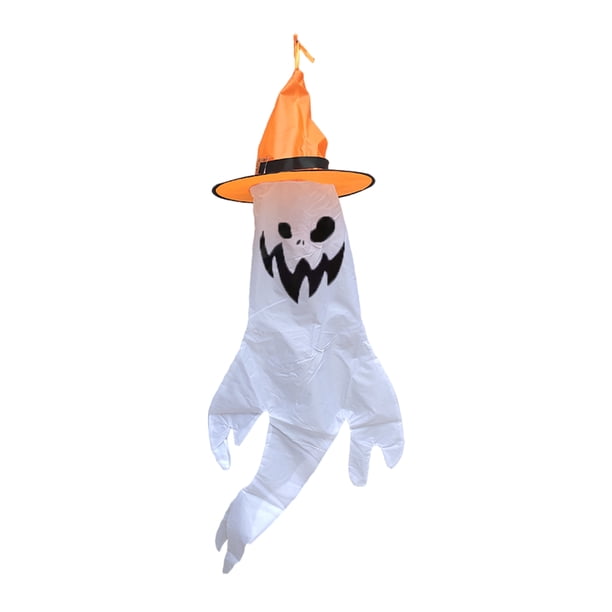Calcetines de fantasma de de 43 ", decoración colgante, calcetines , bandera de patio Multicolor Zulema Halloween windsock