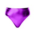 thumbnail image 4 of Women's High Waisted Metallic Booty Shorts,Rave Dancing Hot Pants,Clubwear with Elastic Waist for Summer Parties, 4 of 6