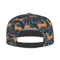 thumbnail image 4 of Daiia Reindeer print Flat Bill Hats Flat Brim Trucker Cap Baseball Cap Adjustable Classic Low Profile Hat Unconstructed Plain Cap, 4 of 9