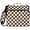 Brown and Cream Checkered, variant on Zipper Binder with Shoulder Strap 2 inch 3 Ring Waterproof File Folder Organizer Bag 500 Sheet Light Blue and White Checkered